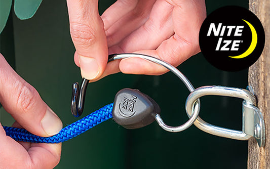 SECURE, BUNDLE AND TRANSPORT ITEMS EASILY WITH THE NEW HOOKLOCK LOCKING BUNGEES FROM NITE IZE