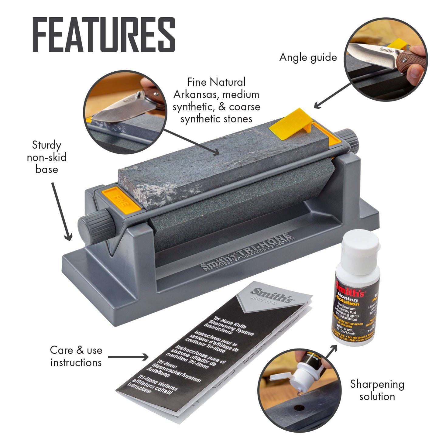 6" Three Stone Sharpening System
