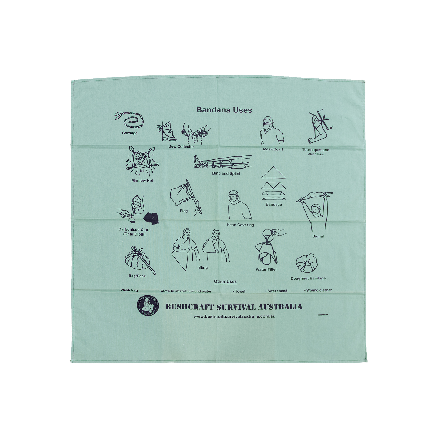 Bushcraft Survival Bandana Typical Uses