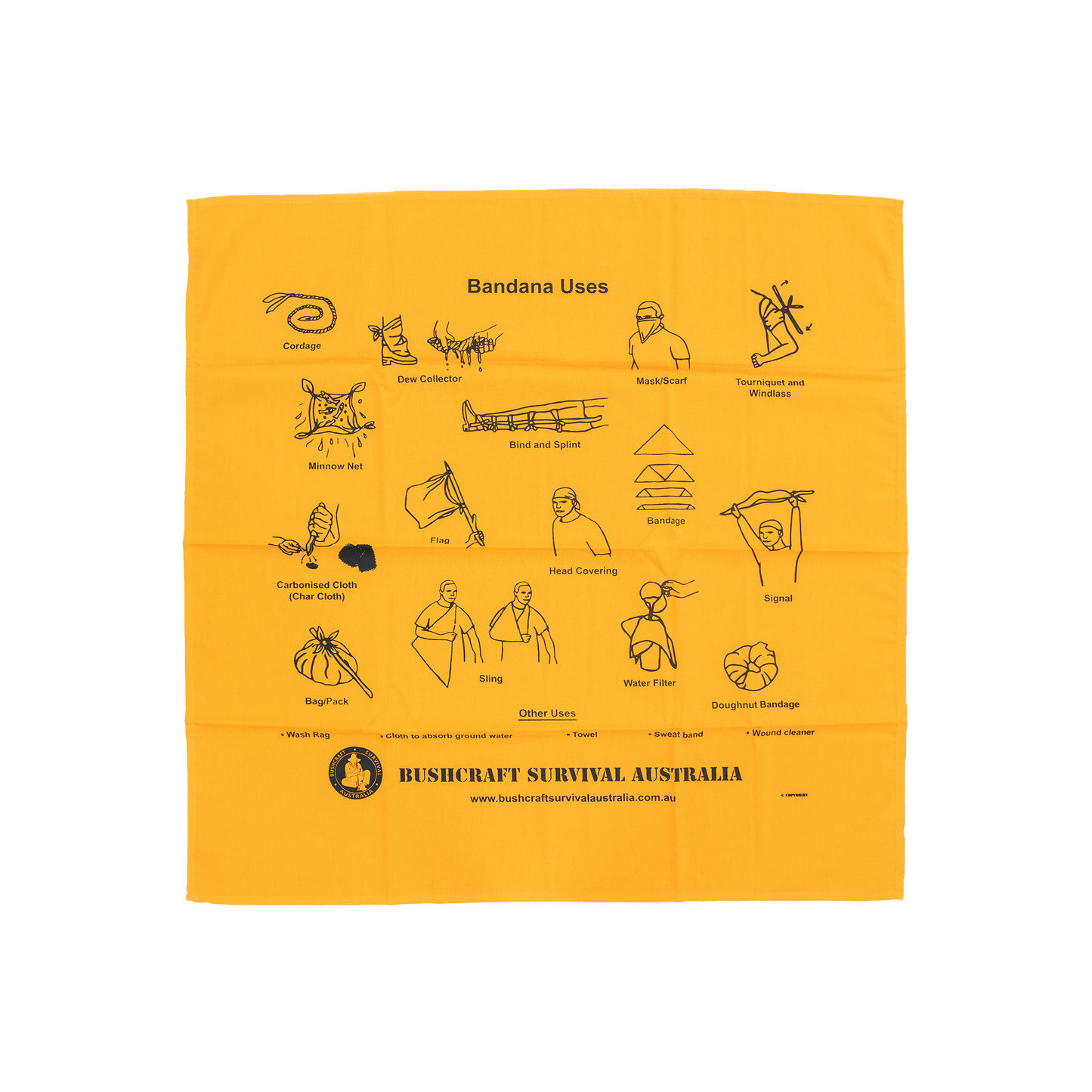 Bushcraft Survival Bandana Typical Uses