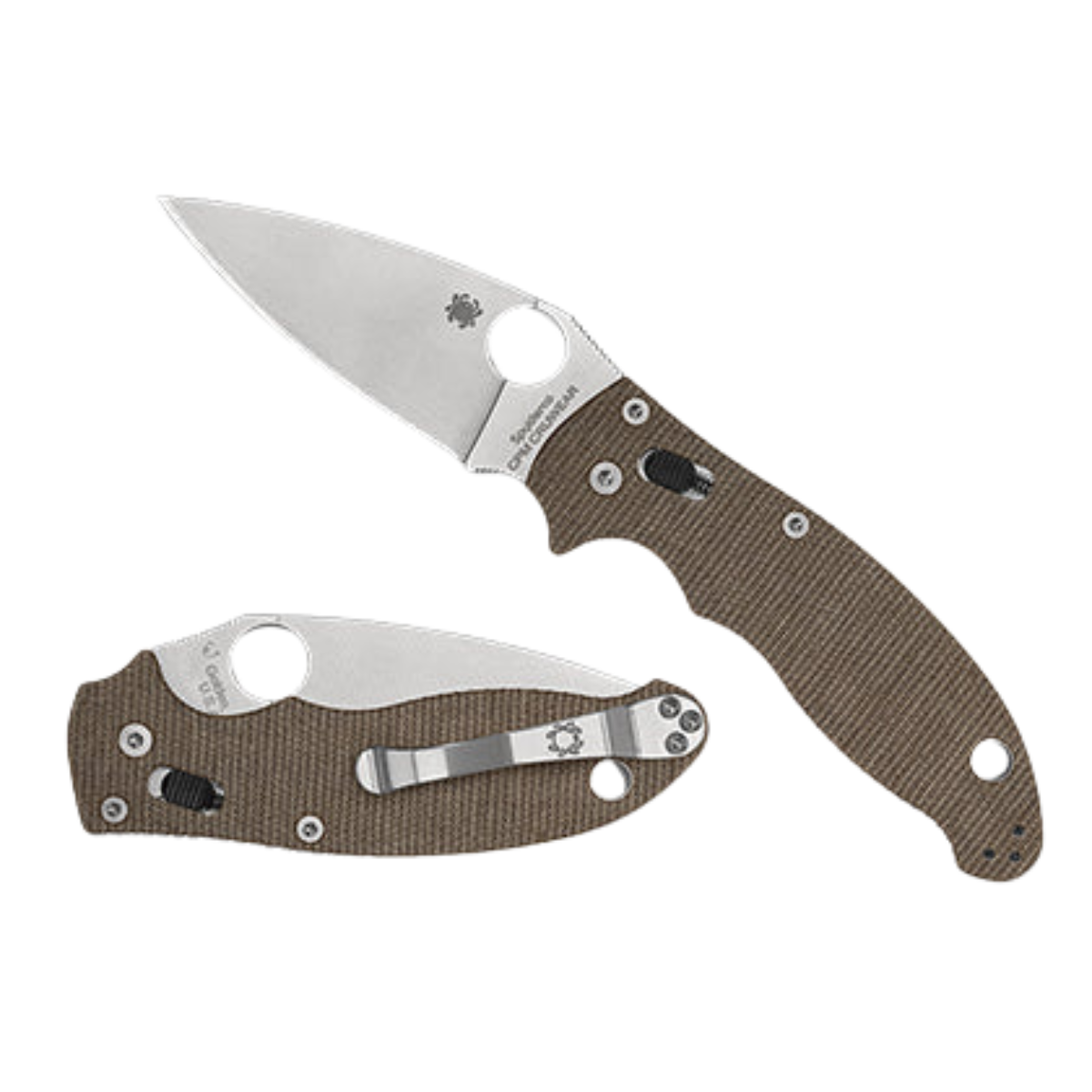 MANIX 2 BROWN CANVAS MICARTA CPM CRUWEAR PLAINEDGE