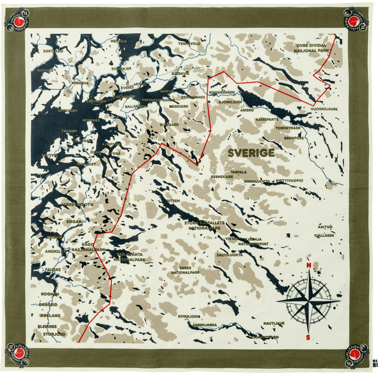 Swedish Map Scarf