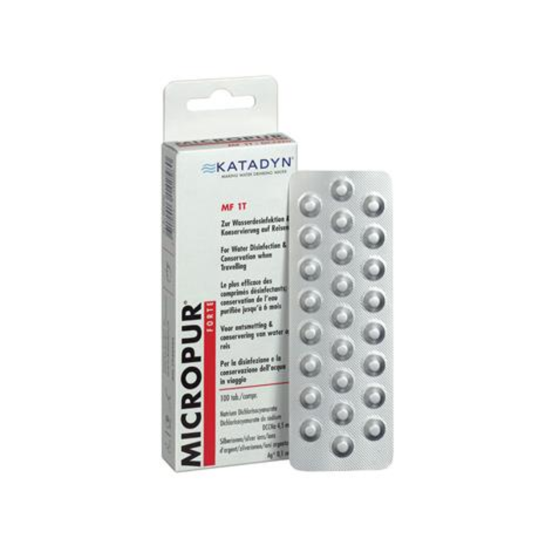 Micropur Forte MF 1T/100 Water Purification Tablets - Chlorine + Silver