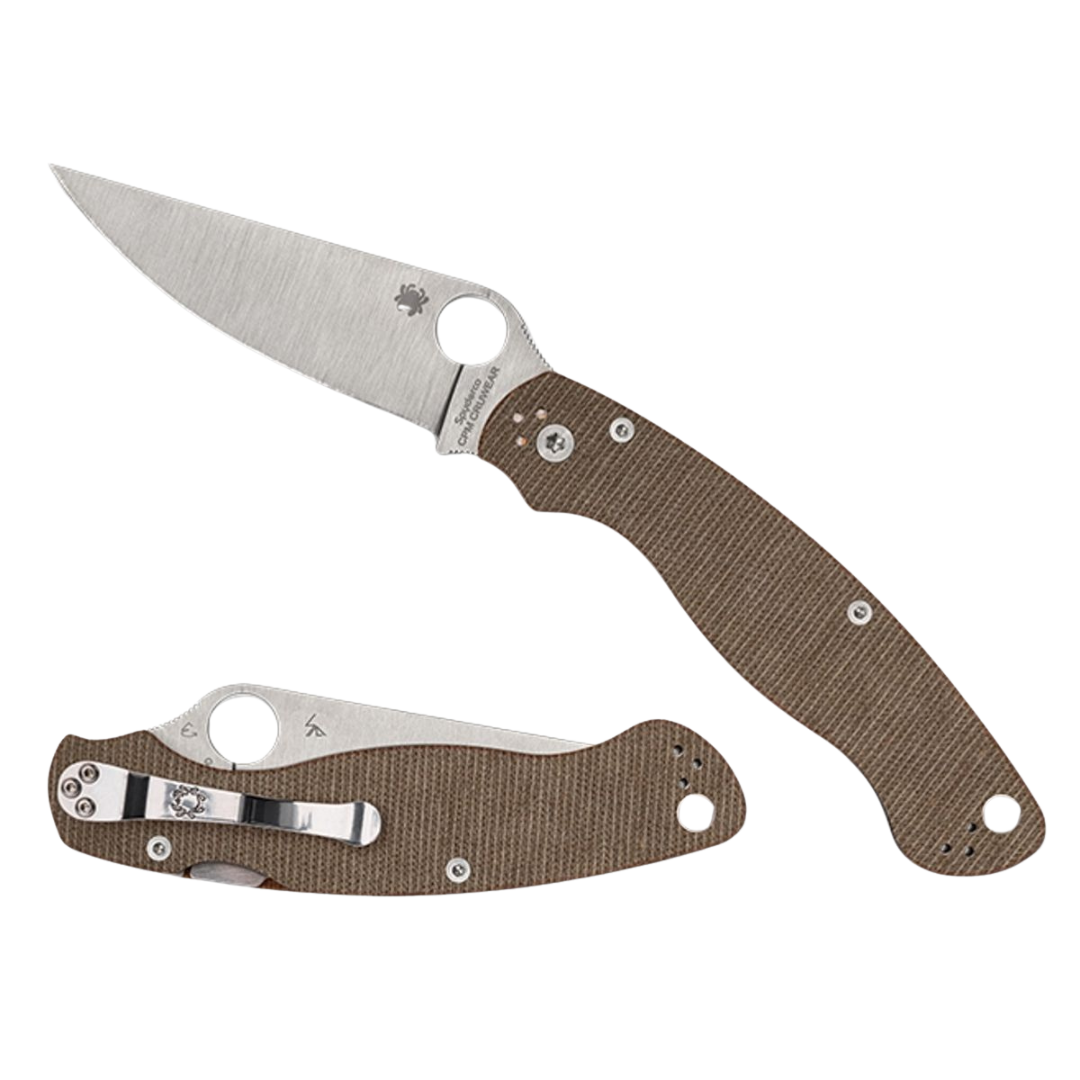 Military™ 2 Knife Brown Canvas Micarta CPM CRU-WEAR