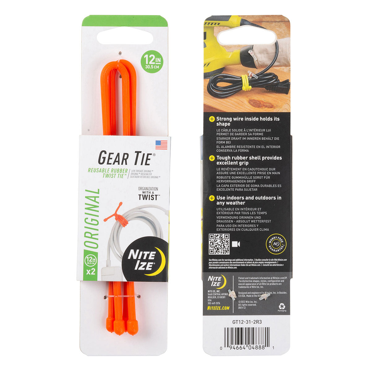 Gear Tie Reusable Rubber Twist Tie
