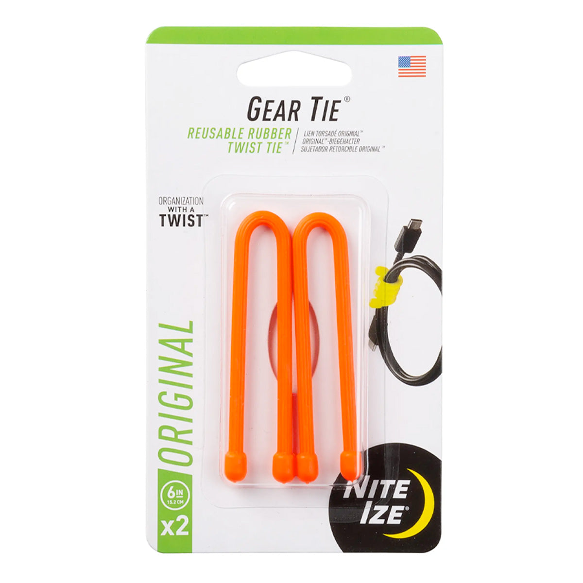 Gear Tie Reusable Rubber Twist Tie