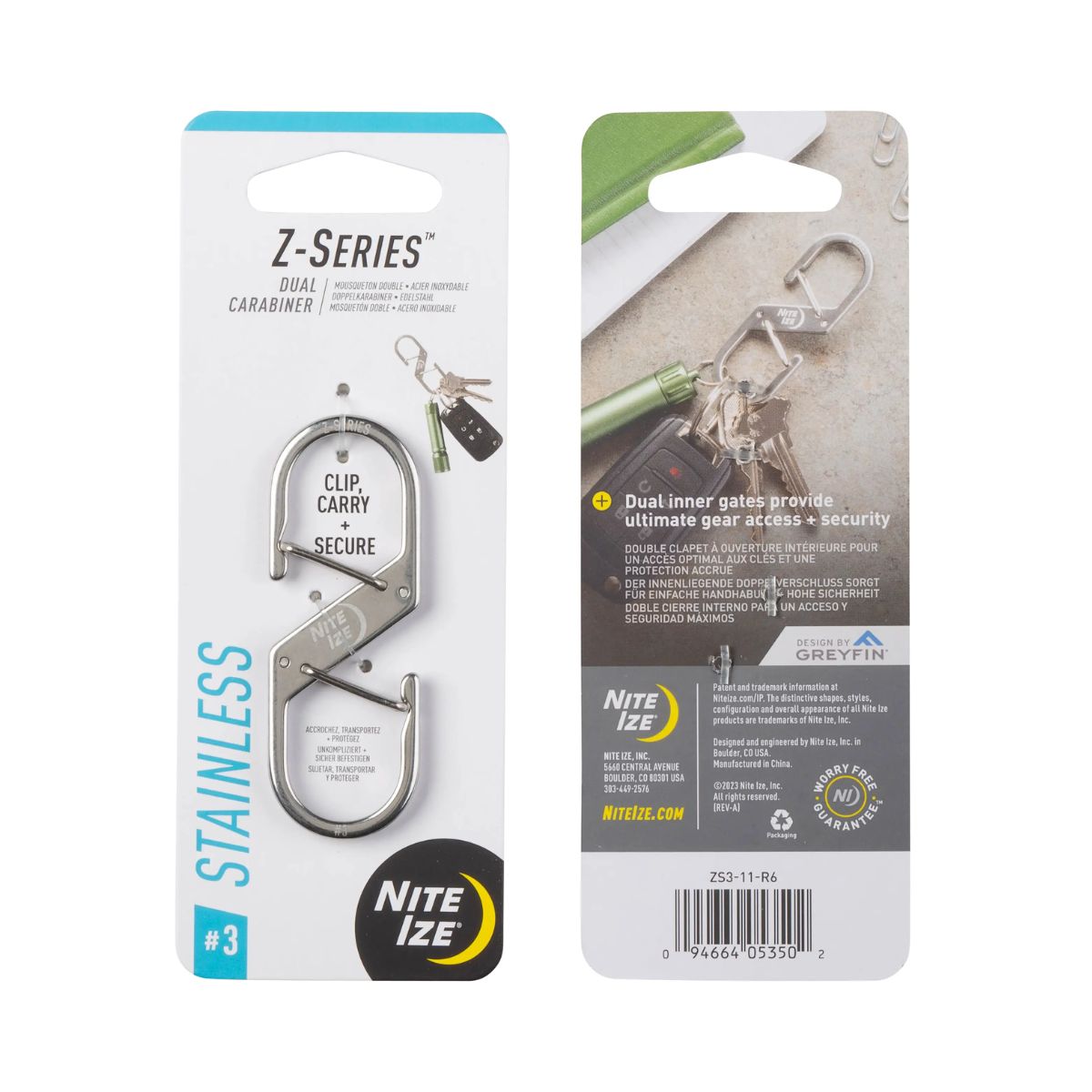 Z-Series #3 Dual Carabiner Stainless Steel