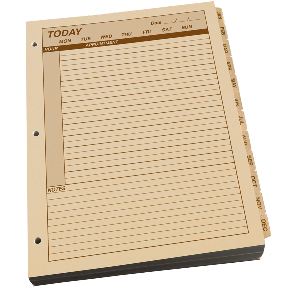 Maxi Daily Planner Refill 8.5 x 11 w/3 Hole Punch
