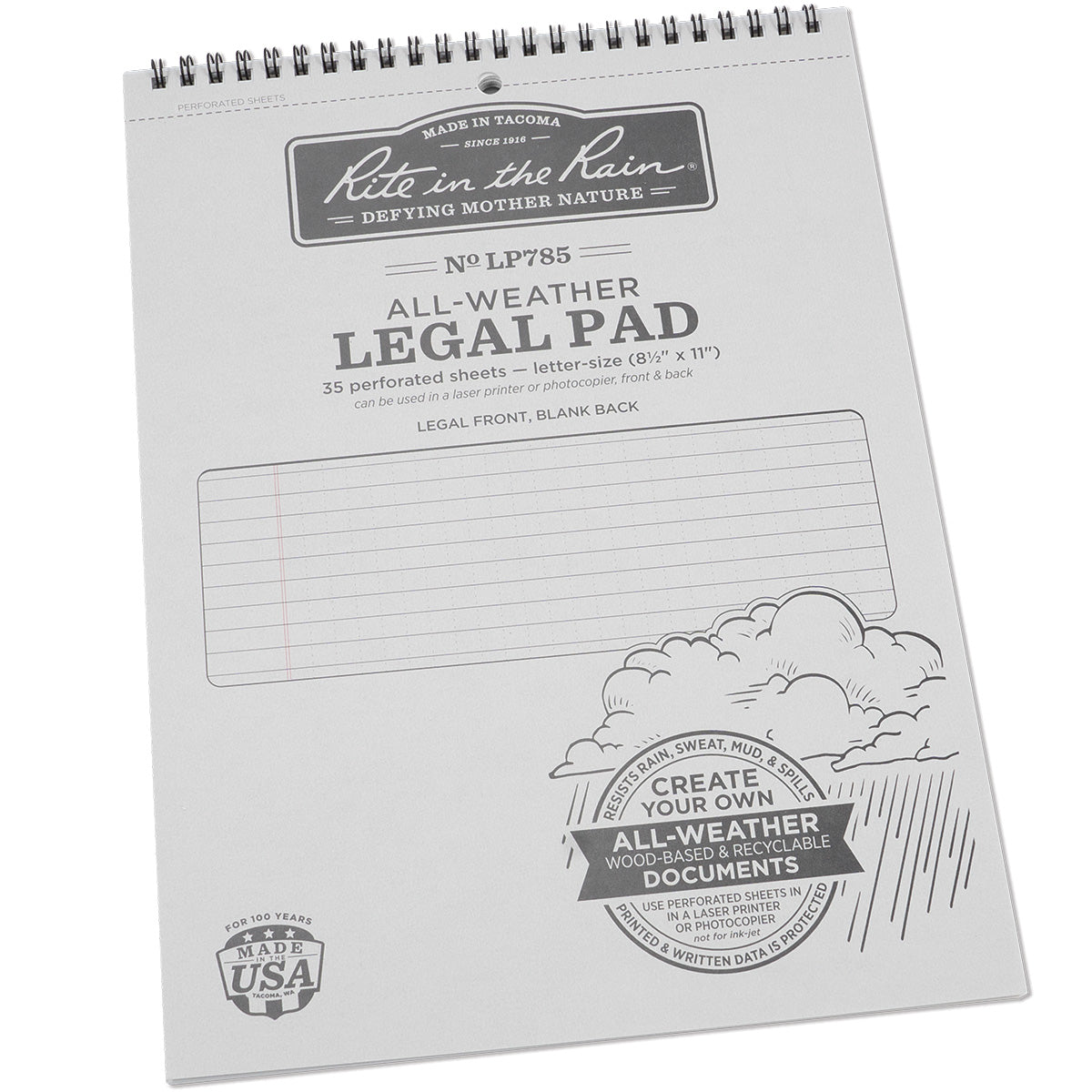 Top Spiral 8.5 x 11 Legal Pad
