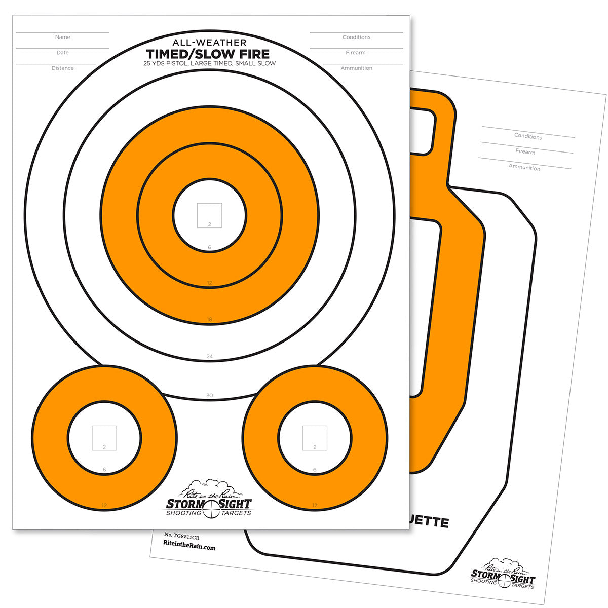8.5 x 11 Close Range Target 25 Sheet
