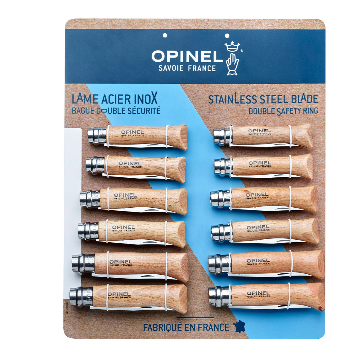 Traditional T095 Stainless Steel Knives 12pc Cardboard Display