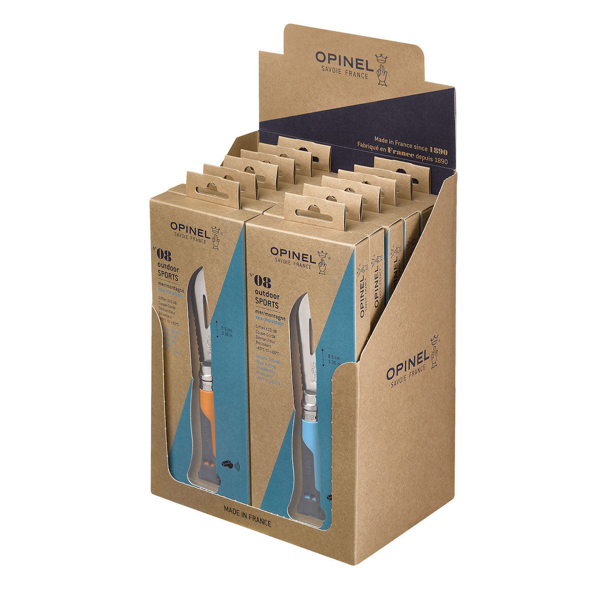 Outdoor No8 Stainless Steel Knives 12pc Counter Display