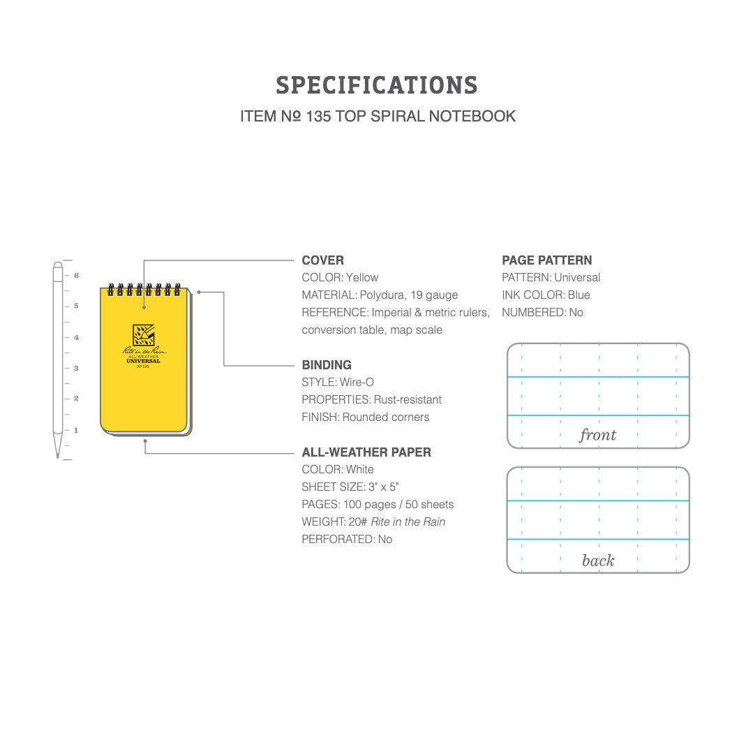Top Spiral Polydura Notebook - Universal