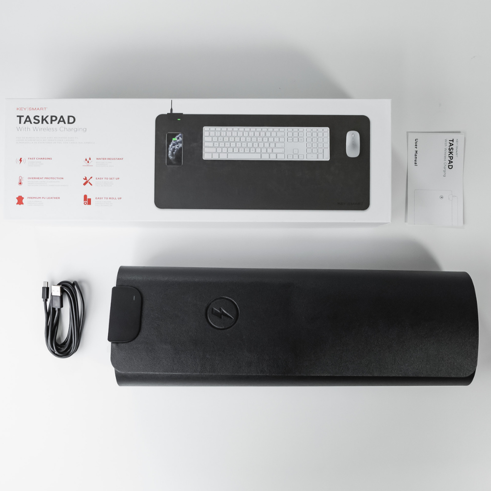 TaskPad Wireless Charging Desk Pad Black