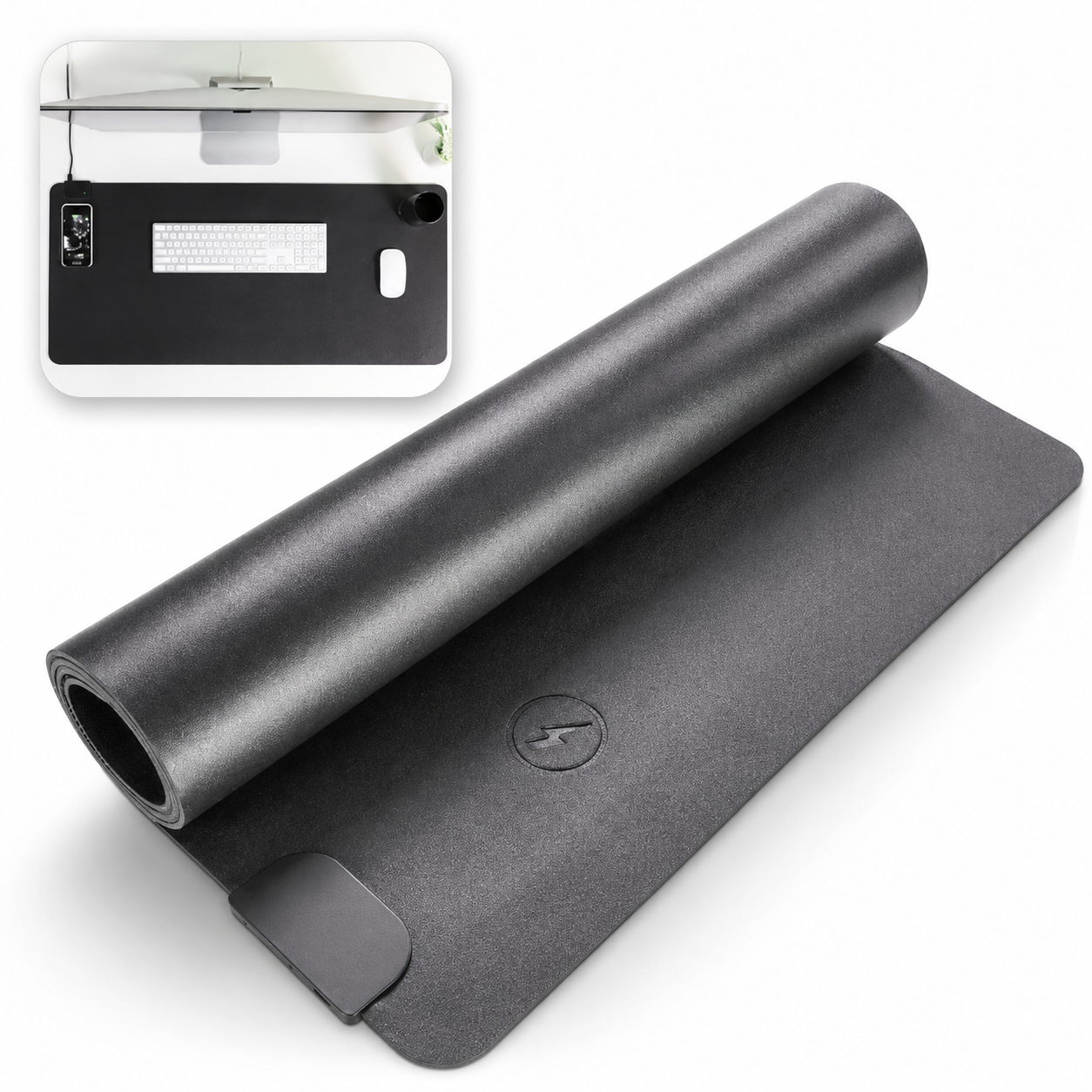 TaskPad Wireless Charging Desk Pad Black