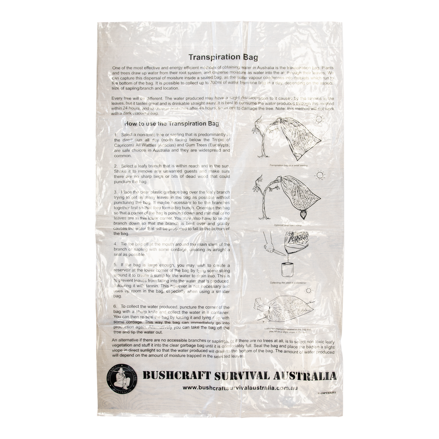 Bushcraft Survival Transpiration Bag
