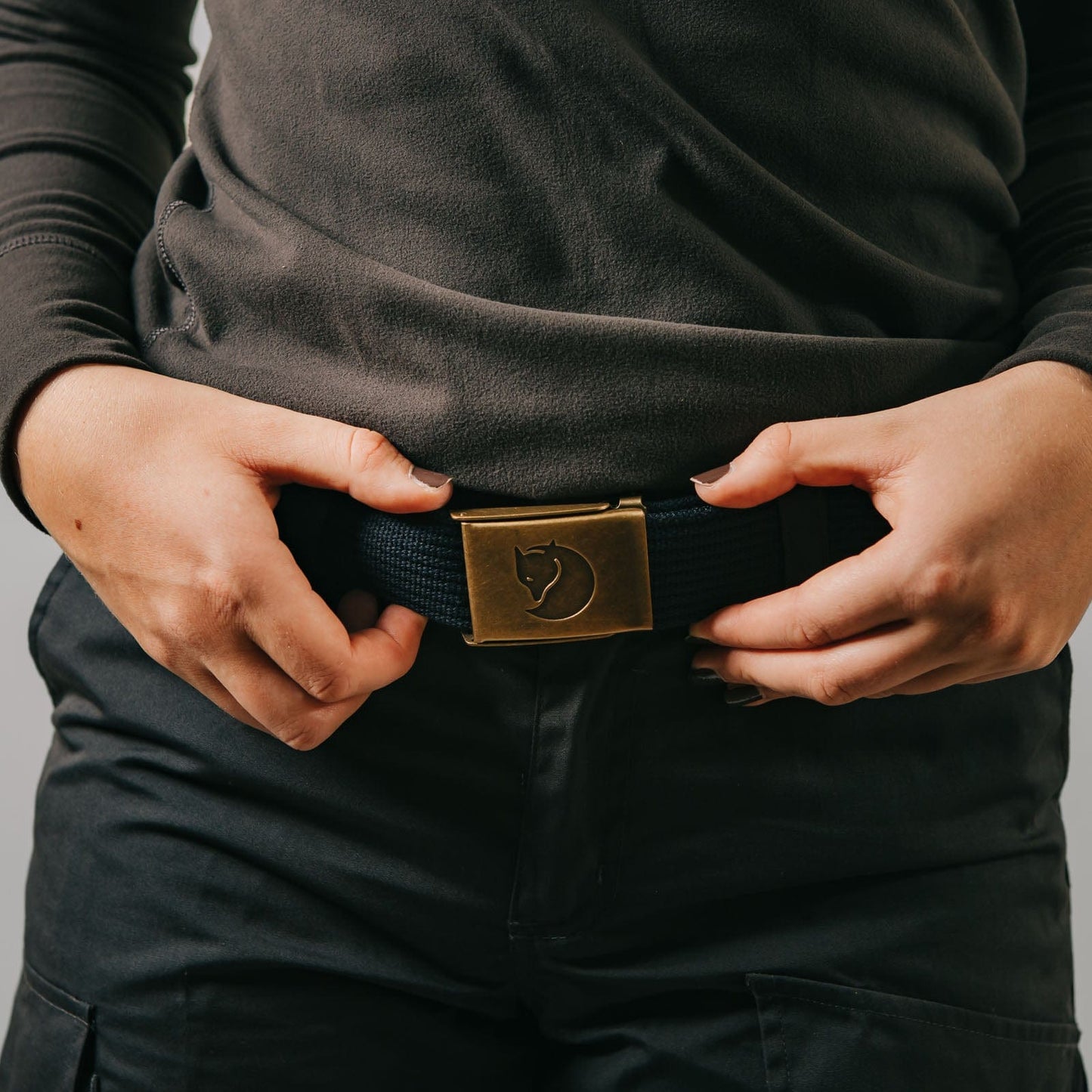 Canvas Brass Belt 4cm