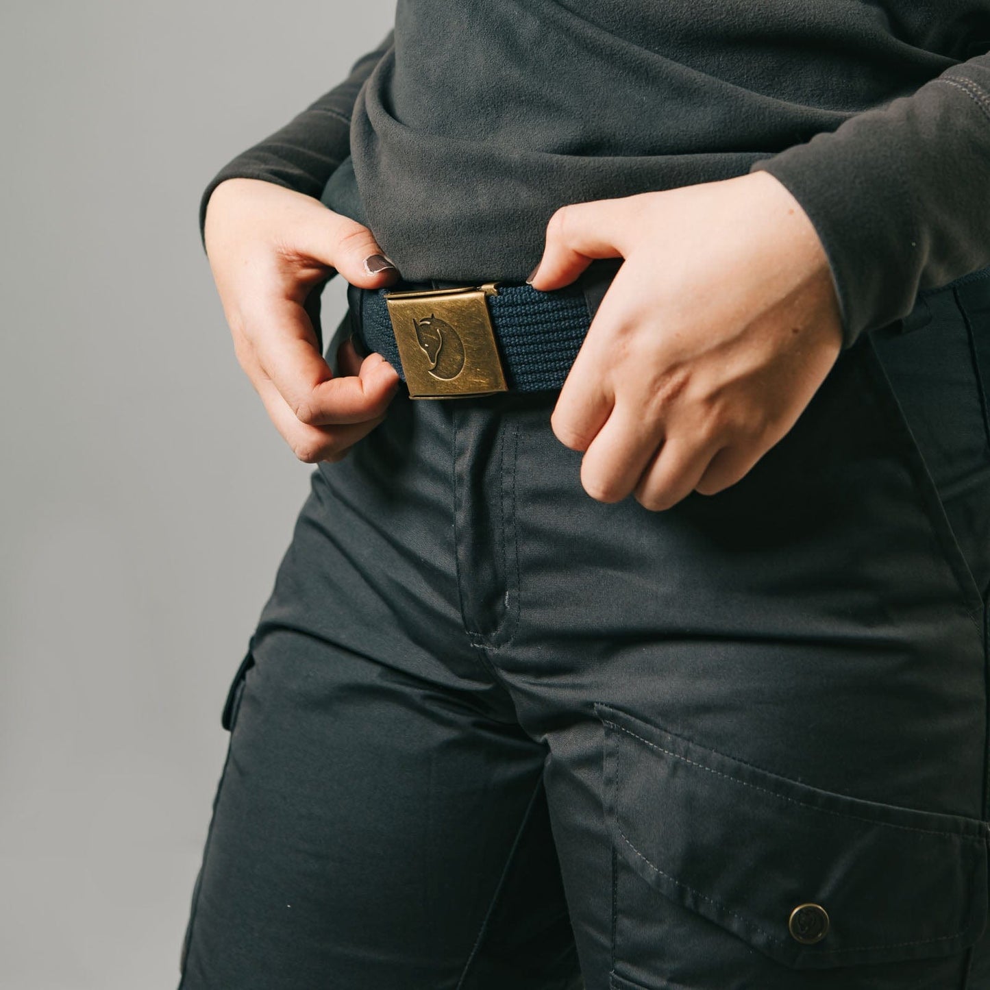 Canvas Brass Belt 4cm