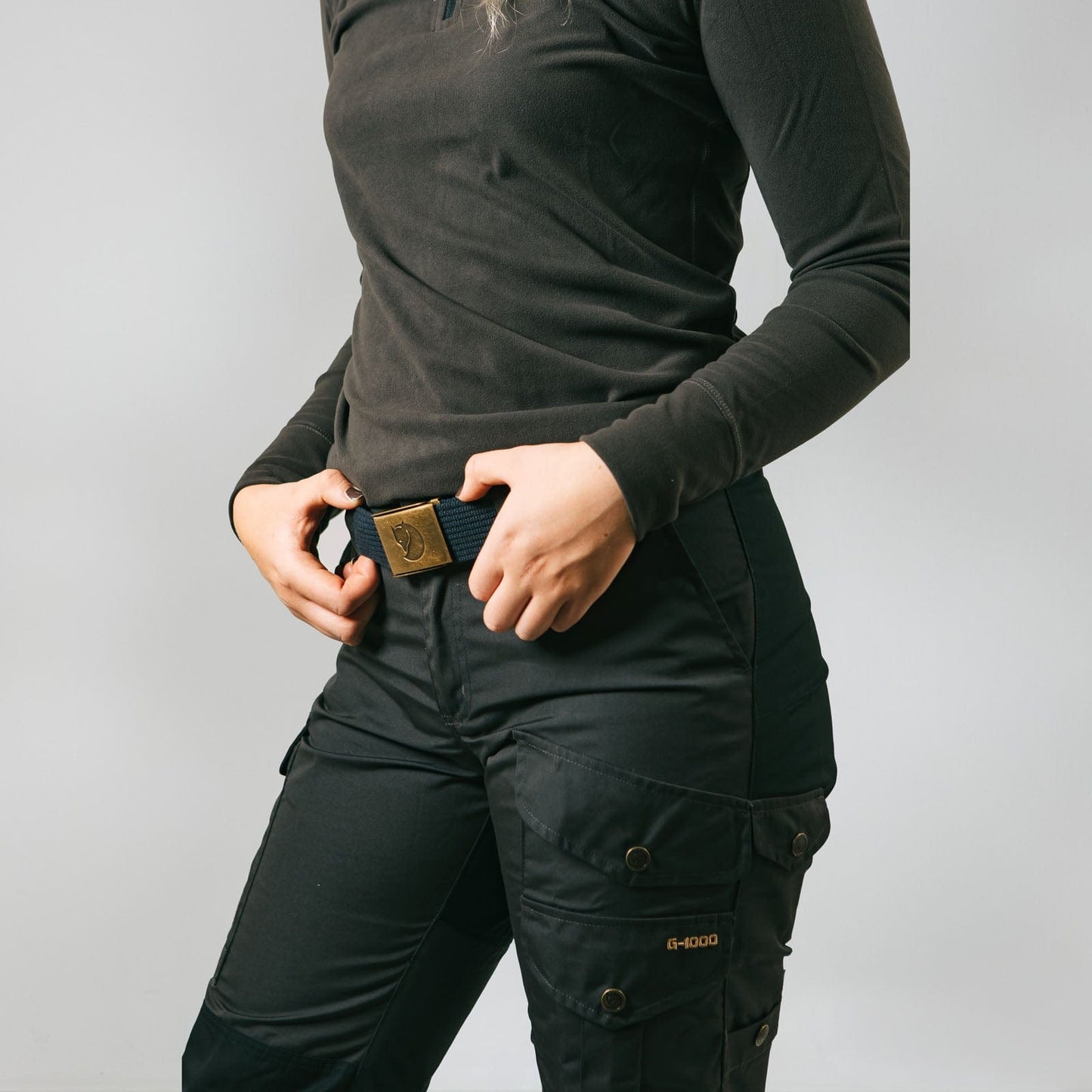 Canvas Brass Belt 4cm