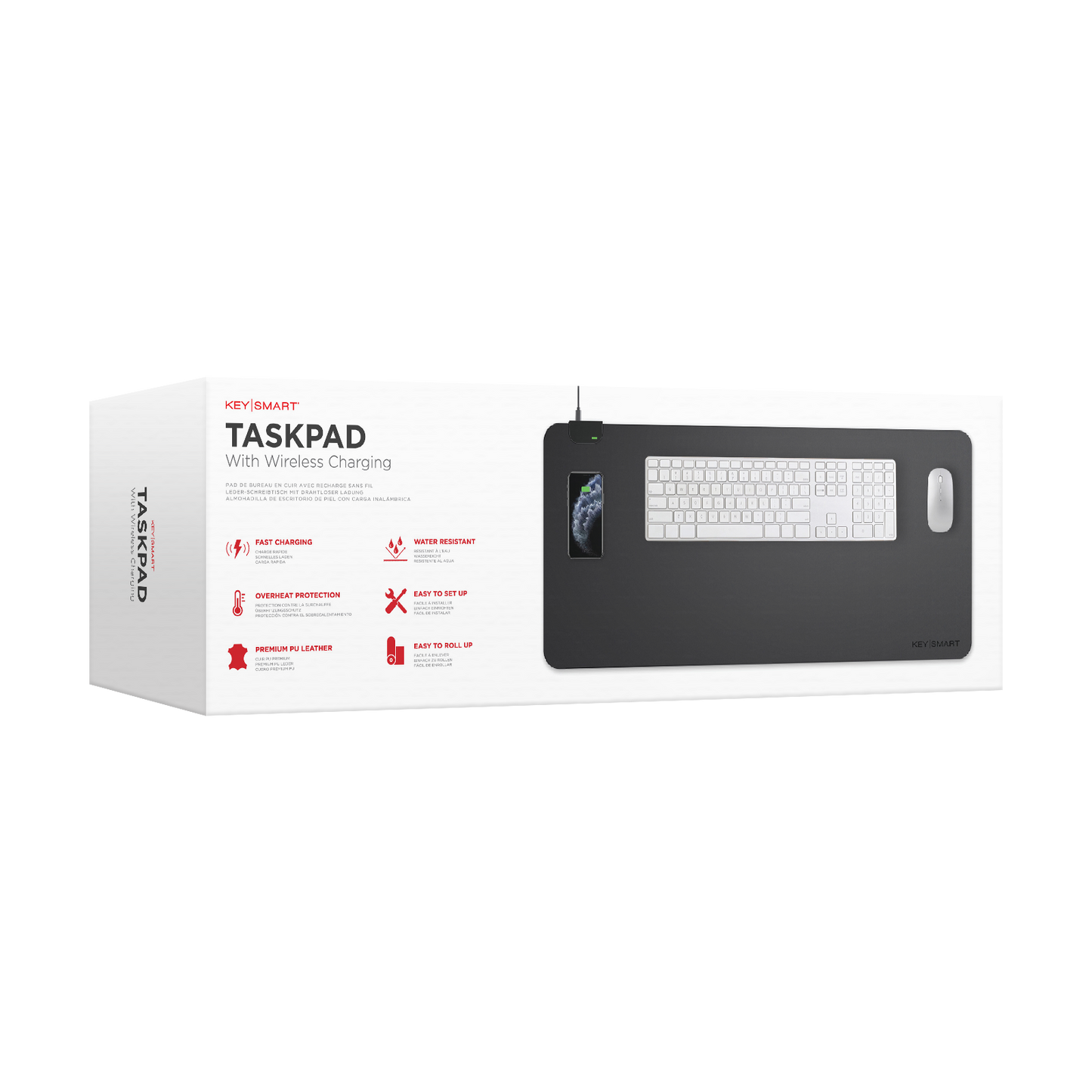 TaskPad Wireless Charging Desk Pad Black