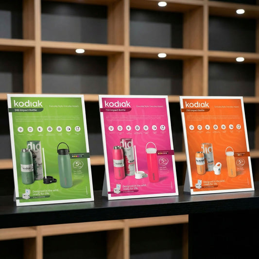 POS Shelf Talker Set of 3 Drinkware for Impact Series