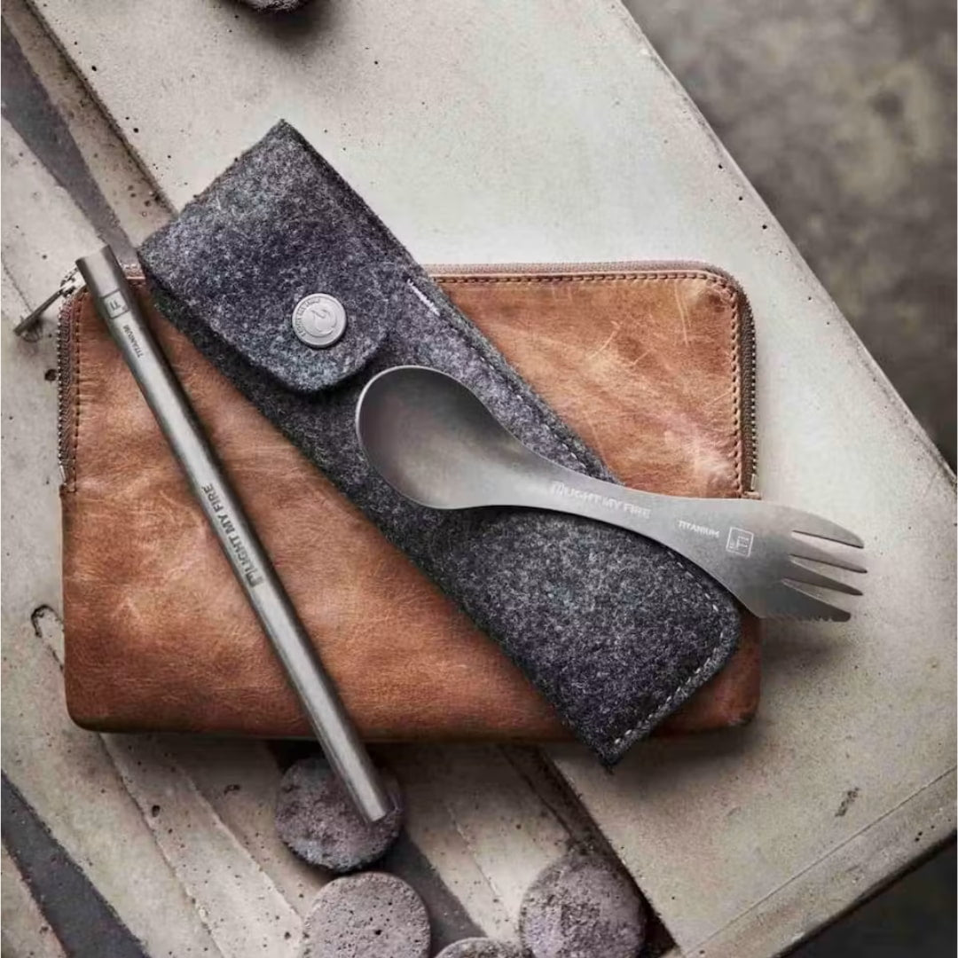 Spork'n Straw Kit Titanium