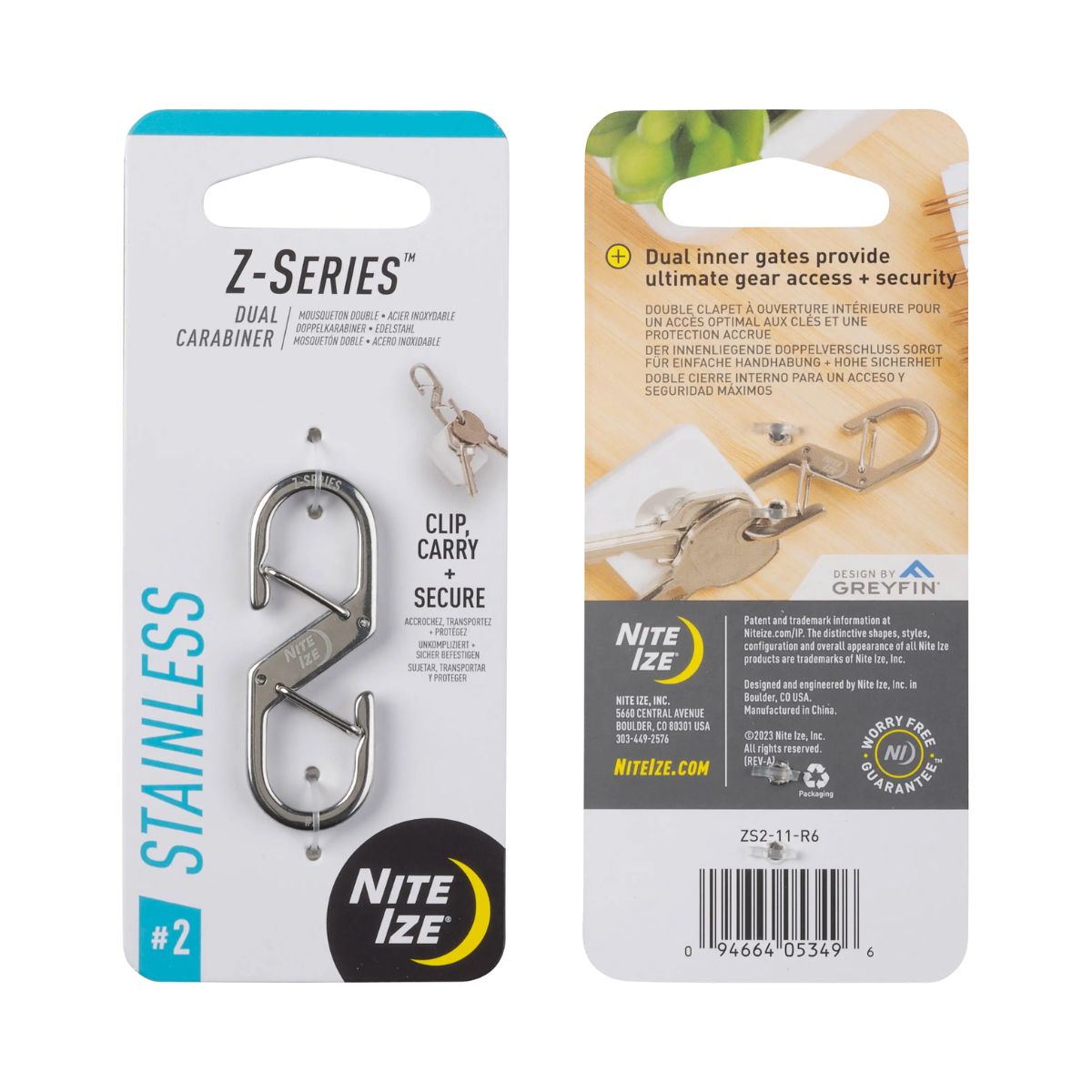 Z-Series #2 Dual Carabiner Stainless Steel