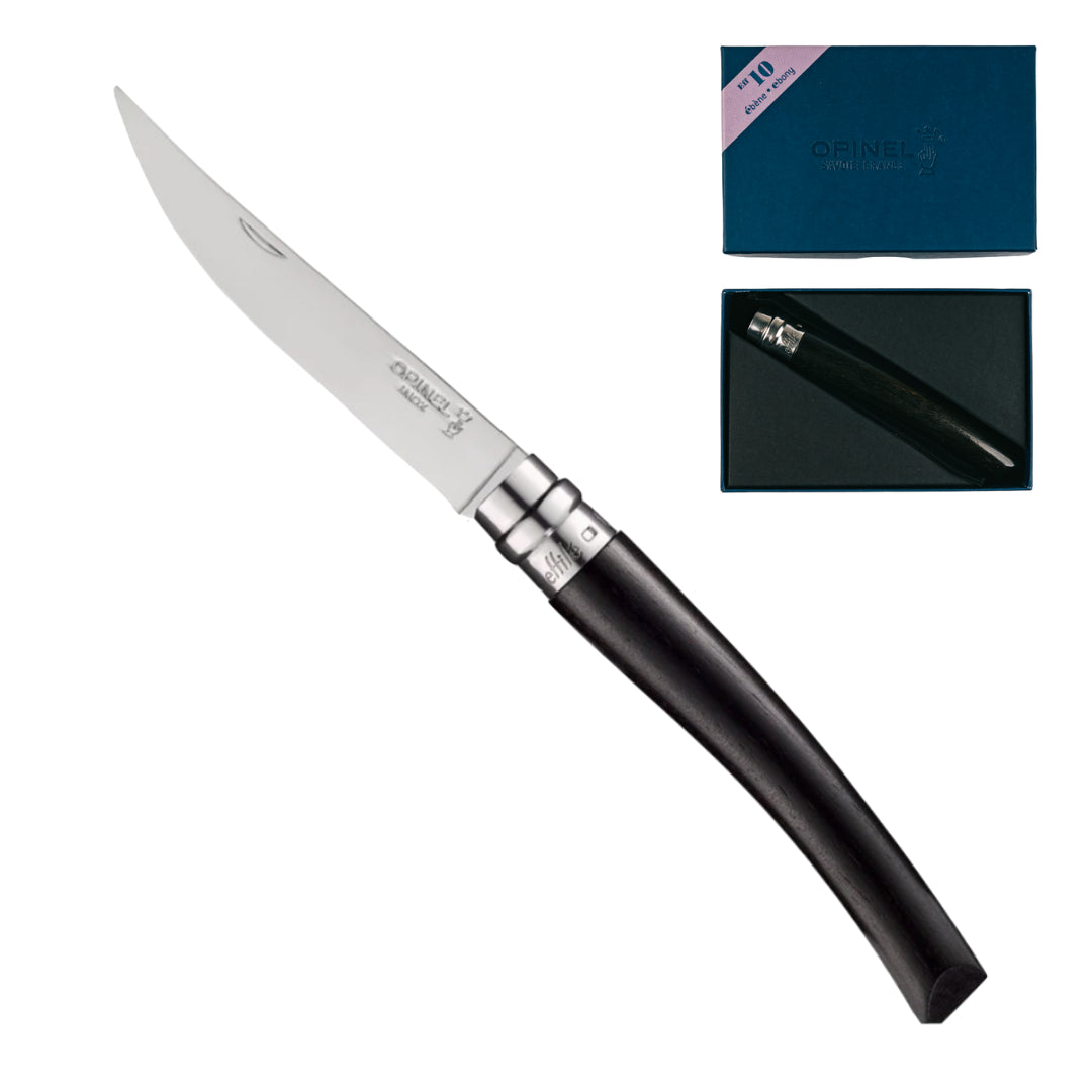 No°10 Effilé Stainless Steel Slim Folding Knife - Ebony