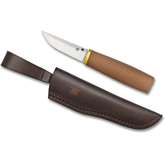 Puukko G-10 Knife Brown - Plain Blade